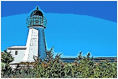 Sandy Point Light Overlooks Narragansett Bay